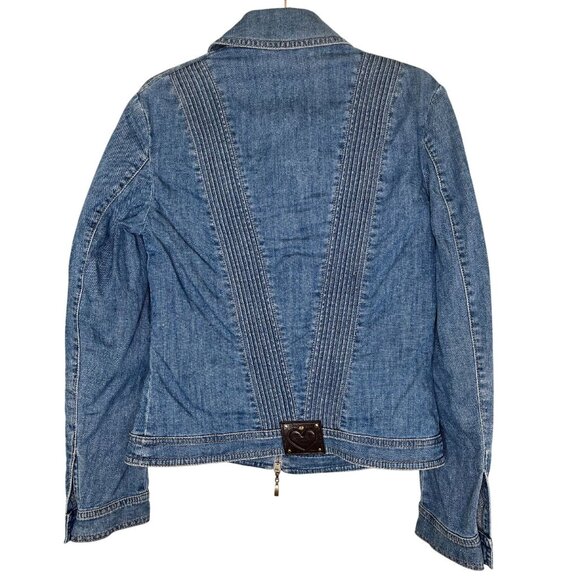 Vintage ESCADA Denim Zip Jacket with Fine Stitch Detailing Size Small - Picture 13 of 16
